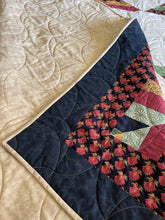 Load image into Gallery viewer, Amish Style Quality Quilt, 90”w x 90”l, Blacks, Rust, Yellows, Gold, Green w. Black Border