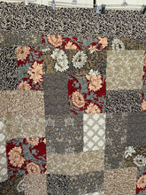 Load image into Gallery viewer, Handmade Amish Quality Quilt,  One of a Kind, XL Lap Size, 65”w x 65”l Brown Tones