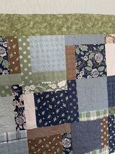 Load image into Gallery viewer, Quilt, Handmade One-of-a-Kind Amish Style Quality Reds, Blues. & Tans Full/Queen Size