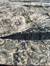 Load image into Gallery viewer, Amish Style Quilt, 65”w x 76.5”l, Blues & Greys