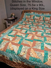 Load image into Gallery viewer, Quilt, Handmade Amish Style Quality , Queen Size,Yellows, Tans w/ Teals