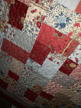 Load image into Gallery viewer, Quilt, Handmade One-of-a-Kind Amish Style Quality Reds, Blues. & Tans Full/Queen Size