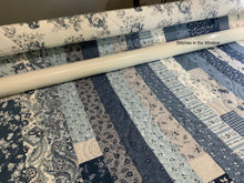 Load image into Gallery viewer, Amish Style Quilt, 65”w x 76.5”l, Blues & Greys