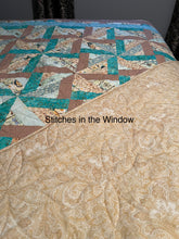 Load image into Gallery viewer, Quilt, Handmade Amish Style Quality , Queen Size,Yellows, Tans w/ Teals
