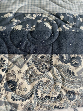 Load image into Gallery viewer, Amish Style Quilt, 65”w x 76.5”l, Blues & Greys