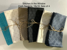 Load image into Gallery viewer, Handmade Cloth Napkins, Sets of 4, 18x18 square