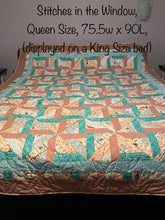 Load image into Gallery viewer, Quilt, Handmade Amish Style Quality , Queen Size,Yellows, Tans w/ Teals
