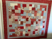 Load image into Gallery viewer, Quilt, Handmade One-of-a-Kind Amish Style Quality Reds, Blues. & Tans Full/Queen Size