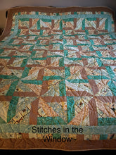 Load image into Gallery viewer, Quilt, Handmade Amish Style Quality , Queen Size,Yellows, Tans w/ Teals