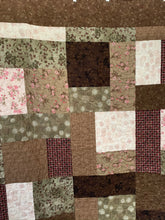 Load image into Gallery viewer, Amish Style Handmade Quilt, XL Lap Size 65”w x 65”l, mostly Brown & Beige Tones