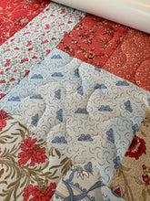 Load image into Gallery viewer, Quilt, Handmade One-of-a-Kind Amish Style Quality Reds, Blues. & Tans Full/Queen Size