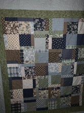 Load image into Gallery viewer, Quilt, Handmade One-of-a-Kind Amish Style Quality Reds, Blues. & Tans Full/Queen Size