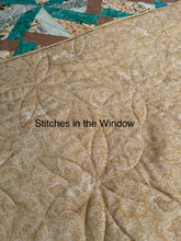 Load image into Gallery viewer, Quilt, Handmade Amish Style Quality , Queen Size,Yellows, Tans w/ Teals