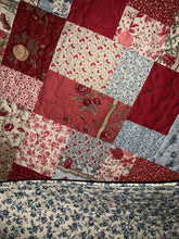 Load image into Gallery viewer, Quilt, Handmade One-of-a-Kind Amish Style Quality Reds, Blues. & Tans Full/Queen Size