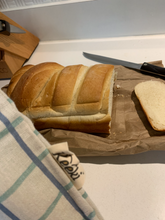 Load image into Gallery viewer, Keeki Bag - The FAMOUS “KEEKI” Bag, Beeswax Lined Linen Bag w/ drawstring, Kitchen Essential for every Kitchen