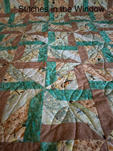 Load image into Gallery viewer, Quilt, Handmade Amish Style Quality , Queen Size,Yellows, Tans w/ Teals
