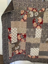Load image into Gallery viewer, Handmade Amish Quality Quilt,  One of a Kind, XL Lap Size, 65”w x 65”l Brown Tones
